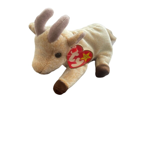 Ty Beanie Baby - GOATEE the Goat (8 Inch) Plush Stuffed Animal Toy - Picture 1 of 13